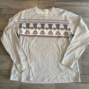 Star Wars Dark Side Holiday Christmas L/S Top 100% Organic Cotton NWOT